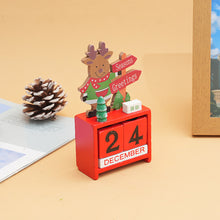 Load image into Gallery viewer, 1Pc Christmas Decorations Wooden Countdown Calendar Ornament Gift Party Supplies Window Table Home Decor Santa Claus Snowman Elk

