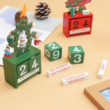 Load image into Gallery viewer, 1Pc Christmas Decorations Wooden Countdown Calendar Ornament Gift Party Supplies Window Table Home Decor Santa Claus Snowman Elk
