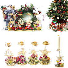 Load image into Gallery viewer, 1Pc Christmas Wrought Iron Candle Holder Decoration Ornaments Luxury Metal Candle Christmas Decoration For Home Decor
