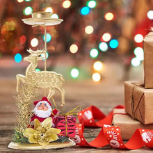 Load image into Gallery viewer, 1Pc Christmas Wrought Iron Candle Holder Decoration Ornaments Luxury Metal Candle Christmas Decoration For Home Decor
