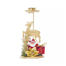 Load image into Gallery viewer, 1Pc Christmas Wrought Iron Candle Holder Decoration Ornaments Luxury Metal Candle Christmas Decoration For Home Decor
