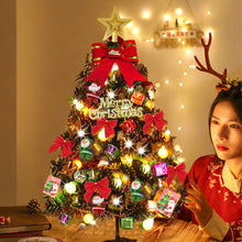 Load image into Gallery viewer, Desktop Christmas Tree LED Light 50CM 60CM Mini Table Gift Xmas Tree Artificial Christmas Tree Ornament Home Decoration
