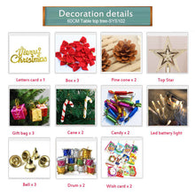 Load image into Gallery viewer, Desktop Christmas Tree LED Light 50CM 60CM Mini Table Gift Xmas Tree Artificial Christmas Tree Ornament Home Decoration
