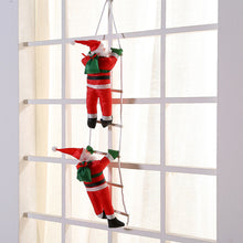 Load image into Gallery viewer, 1Pc Santa Claus Climbing Ladder Ornaments Xmas Tree Santa Claus Climbing Ladder Rope Hanging Pendant Merry Christmas Decoration
