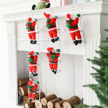 Load image into Gallery viewer, 1Pc Santa Claus Climbing Ladder Ornaments Xmas Tree Santa Claus Climbing Ladder Rope Hanging Pendant Merry Christmas Decoration
