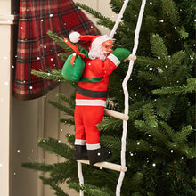 Load image into Gallery viewer, 1Pc Santa Claus Climbing Ladder Ornaments Xmas Tree Santa Claus Climbing Ladder Rope Hanging Pendant Merry Christmas Decoration
