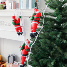 Load image into Gallery viewer, 1Pc Santa Claus Climbing Ladder Ornaments Xmas Tree Santa Claus Climbing Ladder Rope Hanging Pendant Merry Christmas Decoration
