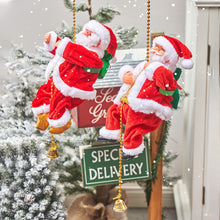 Load image into Gallery viewer, 1Pc Electric Climbing Ladder Santa Claus Santa Claus Climbing on Ladder Santa Claus Climbing Ornament Tree Party Home Decoration
