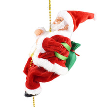 Load image into Gallery viewer, 1Pc Electric Climbing Ladder Santa Claus Santa Claus Climbing on Ladder Santa Claus Climbing Ornament Tree Party Home Decoration
