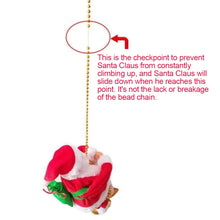 Load image into Gallery viewer, 1Pc Electric Climbing Ladder Santa Claus Santa Claus Climbing on Ladder Santa Claus Climbing Ornament Tree Party Home Decoration
