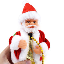 Load image into Gallery viewer, 1Pc Electric Climbing Ladder Santa Claus Santa Claus Climbing on Ladder Santa Claus Climbing Ornament Tree Party Home Decoration

