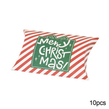 Load image into Gallery viewer, 10Pcs Christmas Candy Pillow Shape Box Handmade Biscuit Santa Claus Packaging Boxes Party Supplies
