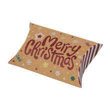 Load image into Gallery viewer, 10Pcs Christmas Candy Pillow Shape Box Handmade Biscuit Santa Claus Packaging Boxes Party Supplies
