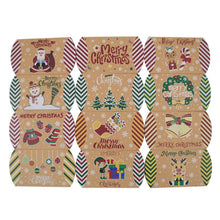 Load image into Gallery viewer, 10Pcs Christmas Candy Pillow Shape Box Handmade Biscuit Santa Claus Packaging Boxes Party Supplies
