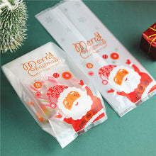 Load image into Gallery viewer, 50Pcs Flat Style Christmas Santa Claus Cookie Candy Bags DIY Gift Packaging Bags Xmas Party Decoration Favors
