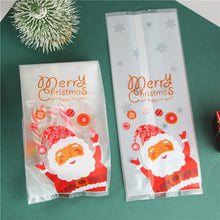 Load image into Gallery viewer, 50Pcs Flat Style Christmas Santa Claus Cookie Candy Bags DIY Gift Packaging Bags Xmas Party Decoration Favors
