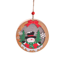 Load image into Gallery viewer, 1Pc Christmas LED Luminous Wooden Snowman Christmas Tree Ornament Hanging Pendant Night Light Ornaments Glowing Small Pendant
