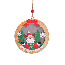 Load image into Gallery viewer, 1Pc Christmas LED Luminous Wooden Snowman Christmas Tree Ornament Hanging Pendant Night Light Ornaments Glowing Small Pendant
