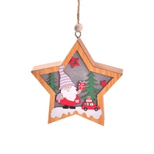 Load image into Gallery viewer, 1Pc Christmas LED Luminous Wooden Snowman Christmas Tree Ornament Hanging Pendant Night Light Ornaments Glowing Small Pendant
