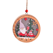 Load image into Gallery viewer, 1Pc Christmas LED Luminous Wooden Snowman Christmas Tree Ornament Hanging Pendant Night Light Ornaments Glowing Small Pendant
