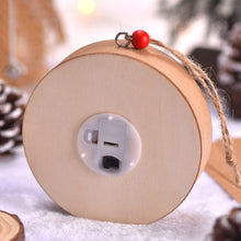 Load image into Gallery viewer, 1Pc Christmas LED Luminous Wooden Snowman Christmas Tree Ornament Hanging Pendant Night Light Ornaments Glowing Small Pendant
