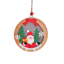 Load image into Gallery viewer, 1Pc Christmas LED Luminous Wooden Snowman Christmas Tree Ornament Hanging Pendant Night Light Ornaments Glowing Small Pendant
