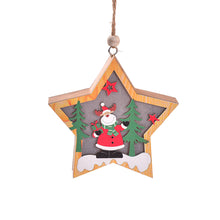 Load image into Gallery viewer, 1Pc Christmas LED Luminous Wooden Snowman Christmas Tree Ornament Hanging Pendant Night Light Ornaments Glowing Small Pendant
