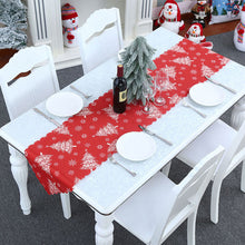Load image into Gallery viewer, 1Pc Christmas Tablecloth Snowflake Runner For Rustic Kitchen Decorations Rustic Kitchen Table Decorations Winter
