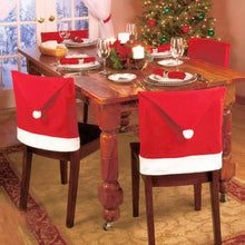 Load image into Gallery viewer, 1Pc Christmas Santa Claus Hat Chair Cover Christmas Decoration Table New Year Ornament for Home Navidad Noel Xmas Gift
