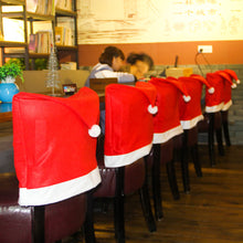 Load image into Gallery viewer, 1Pc Christmas Santa Claus Hat Chair Cover Christmas Decoration Table New Year Ornament for Home Navidad Noel Xmas Gift
