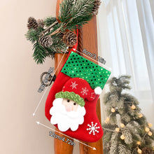 Load image into Gallery viewer, 1Pc New Year Christmas Stockings Socks with Snowman Santa Elk Bear Printing Xmas Candy Gift Bag Fireplace Xmas Tree Decoration
