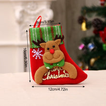 Load image into Gallery viewer, 1Pc New Year Christmas Stockings Socks with Snowman Santa Elk Bear Printing Xmas Candy Gift Bag Fireplace Xmas Tree Decoration
