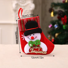 Load image into Gallery viewer, 1Pc New Year Christmas Stockings Socks with Snowman Santa Elk Bear Printing Xmas Candy Gift Bag Fireplace Xmas Tree Decoration
