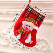 Load image into Gallery viewer, 1Pc New Year Christmas Stockings Socks with Snowman Santa Elk Bear Printing Xmas Candy Gift Bag Fireplace Xmas Tree Decoration
