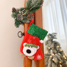 Load image into Gallery viewer, 1Pc New Year Christmas Stockings Socks with Snowman Santa Elk Bear Printing Xmas Candy Gift Bag Fireplace Xmas Tree Decoration
