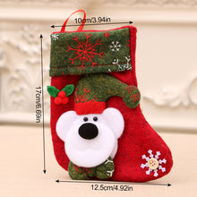 Load image into Gallery viewer, 1Pc New Year Christmas Stockings Socks with Snowman Santa Elk Bear Printing Xmas Candy Gift Bag Fireplace Xmas Tree Decoration
