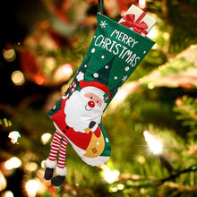 Load image into Gallery viewer, 1Pc New Year Christmas Stockings Socks with Snowman Santa Elk Printing Xmas Candy Gift Bag Fireplace Xmas Tree Decoration
