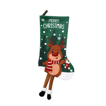 Load image into Gallery viewer, 1Pc New Year Christmas Stockings Socks with Snowman Santa Elk Printing Xmas Candy Gift Bag Fireplace Xmas Tree Decoration
