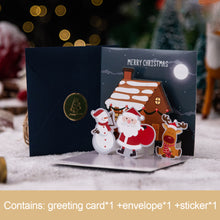 Load image into Gallery viewer, Christmas Three-dimensional Greeting Card Decorations Message Card Ornament Greeting Card Decor for Home Xmas New Year Gift Party
