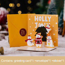 Load image into Gallery viewer, Christmas Three-dimensional Greeting Card Decorations Message Card Ornament Greeting Card Decor for Home Xmas New Year Gift Party
