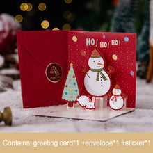 Load image into Gallery viewer, Christmas Three-dimensional Greeting Card Decorations Message Card Ornament Greeting Card Decor for Home Xmas New Year Gift Party
