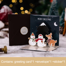 Load image into Gallery viewer, Christmas Three-dimensional Greeting Card Decorations Message Card Ornament Greeting Card Decor for Home Xmas New Year Gift Party
