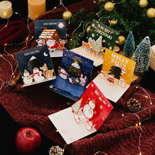 Load image into Gallery viewer, Christmas Three-dimensional Greeting Card Decorations Message Card Ornament Greeting Card Decor for Home Xmas New Year Gift Party

