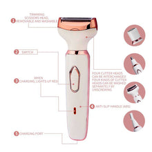Load image into Gallery viewer, 4 in 1 Electric Painless Razor Lady Shaver for Women USB Charging Bikini Trimmer Portable Whole Body Waterproof Wet &amp; Dry Using
