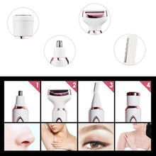 Load image into Gallery viewer, 4 in 1 Electric Painless Razor Lady Shaver for Women USB Charging Bikini Trimmer Portable Whole Body Waterproof Wet &amp; Dry Using
