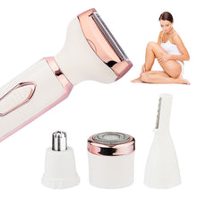 Load image into Gallery viewer, 4 in 1 Electric Painless Razor Lady Shaver for Women USB Charging Bikini Trimmer Portable Whole Body Waterproof Wet &amp; Dry Using
