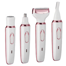 Load image into Gallery viewer, 4 in 1 Electric Painless Razor Lady Shaver for Women USB Charging Bikini Trimmer Portable Whole Body Waterproof Wet &amp; Dry Using
