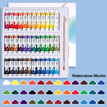 Load image into Gallery viewer, 12/24/36colors Watercolor Paint Set in Tubes Art Academy Gouache Pigment Kit 5ml/Tube Watercolor Pigment for Artistic Students Beginners
