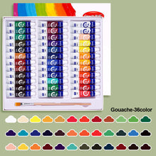 Load image into Gallery viewer, 12/24/36colors Watercolor Paint Set in Tubes Art Academy Gouache Pigment Kit 5ml/Tube Watercolor Pigment for Artistic Students Beginners
