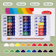 Load image into Gallery viewer, 12/24/36colors Watercolor Paint Set in Tubes Art Academy Gouache Pigment Kit 5ml/Tube Watercolor Pigment for Artistic Students Beginners
